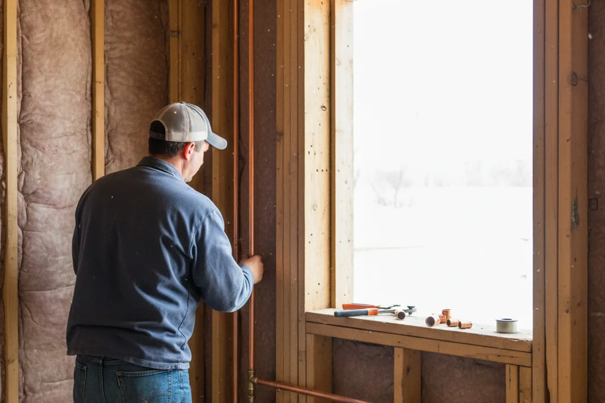 Licensed plumber running new copper supply lines in a Southlake home